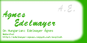 agnes edelmayer business card